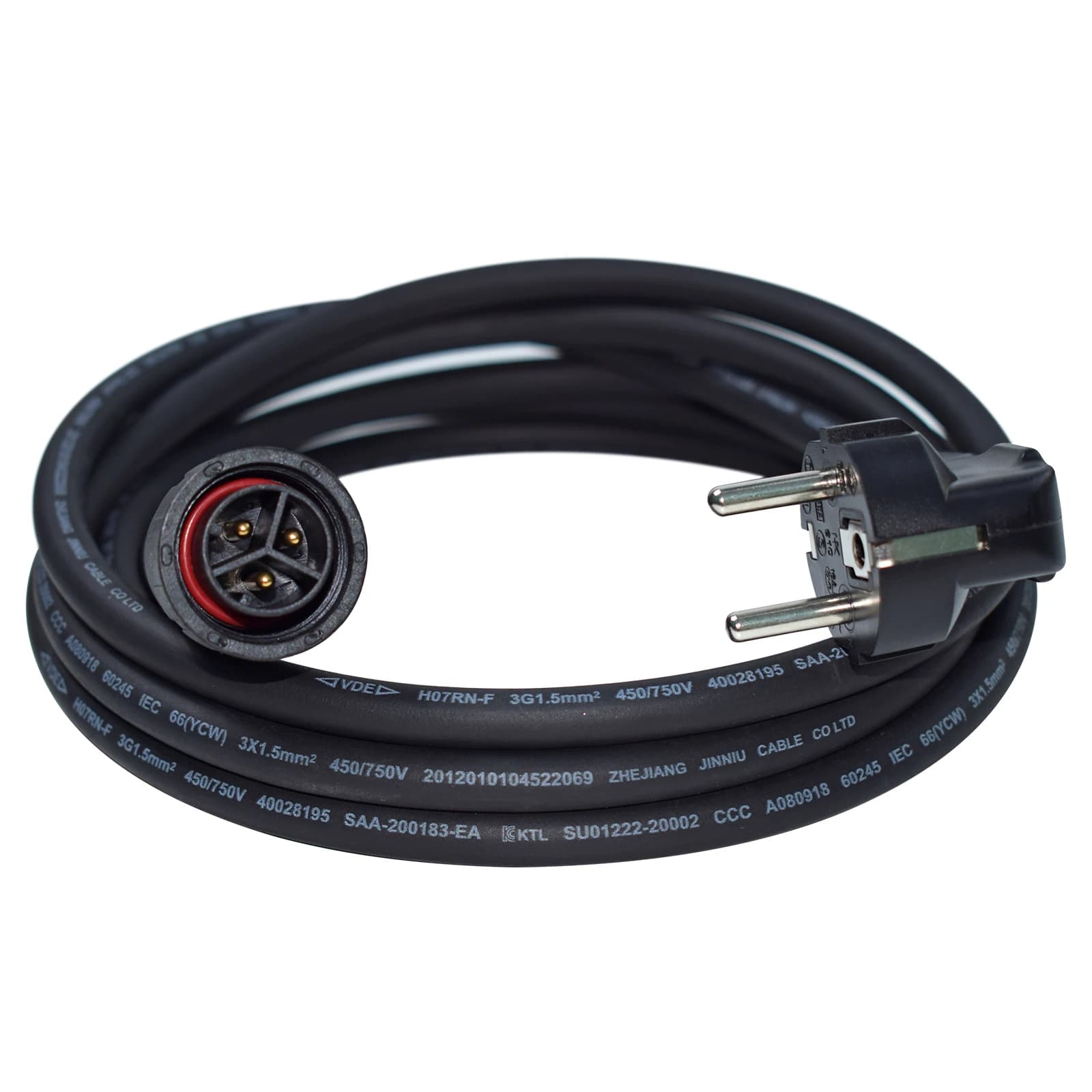 Cavo ca maschio M25 1.5mm ² con presa EU spina 3M 9.8Ft prolunga cavo in gomma per WVC 600-2800W GTB Solar Grid Tie Micro Inverter