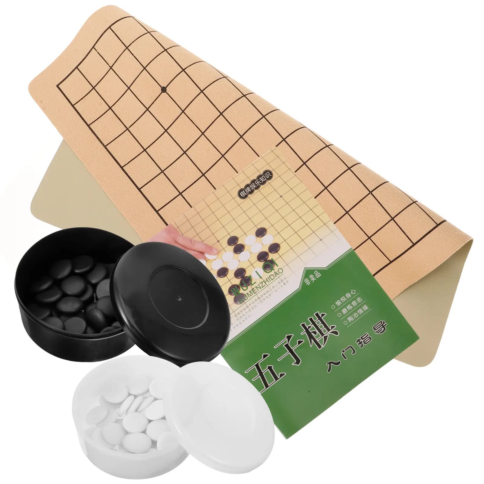 1Set Professional Go Chess Set Premium Wooden Stones Foldable Board Design for Indoor Outdoor Use Educational Game