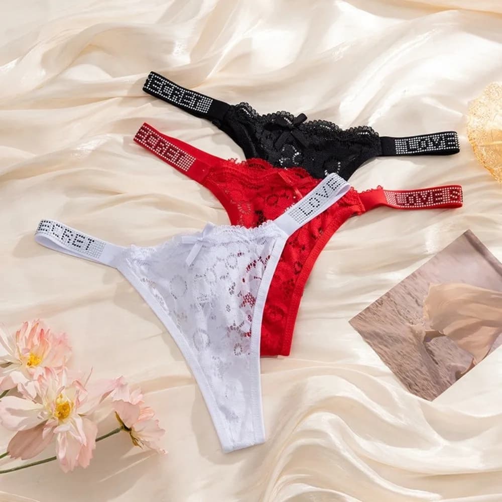 Slips in Transparent Lace with Flowers, Cotton, in Low Life, Without Sewings, Embroidered, for Woman and Girl