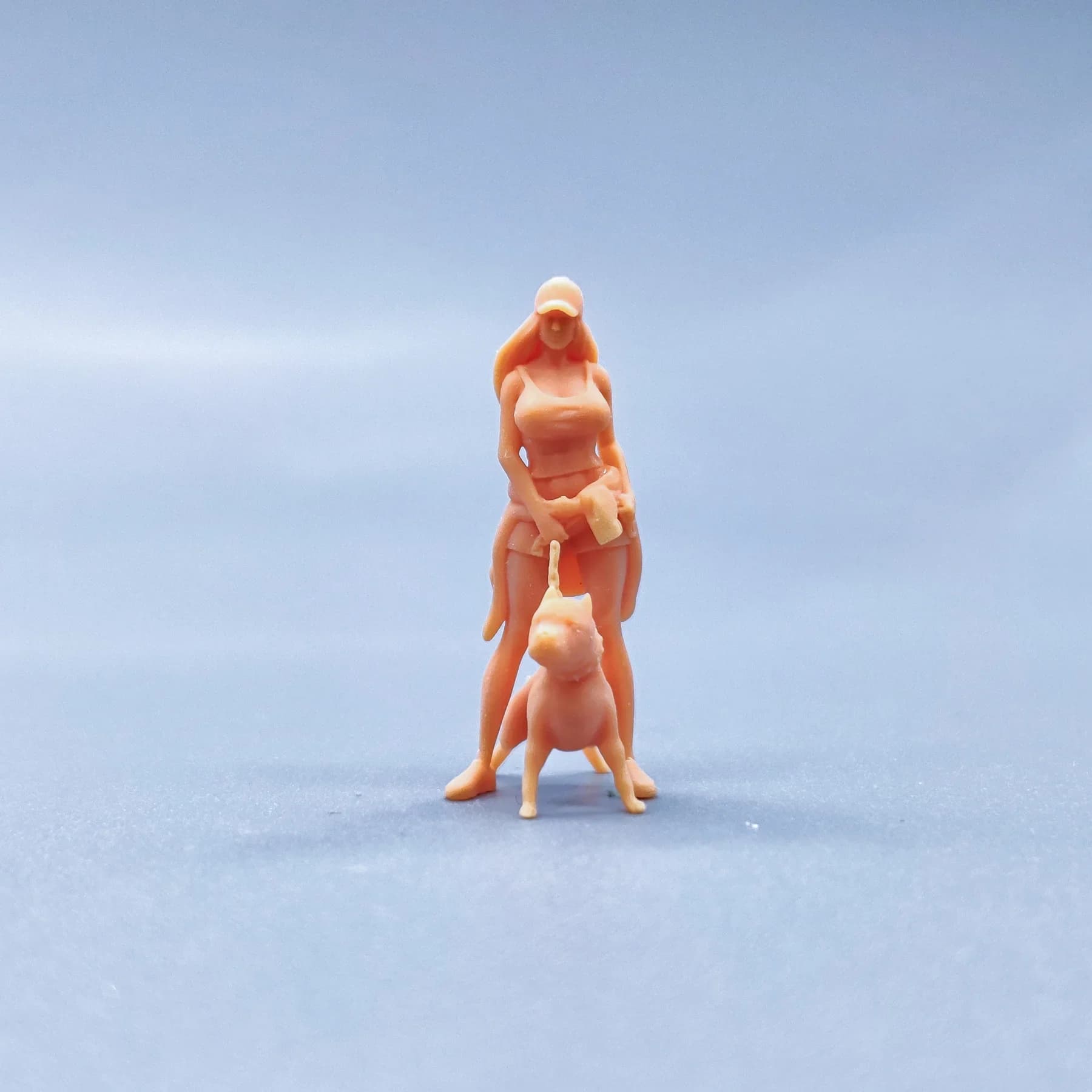 1/64 1/43 figurine modello in scala resina cane leader Hip Hop bellezza miniature non colorate Diorama dipinto a mano T908