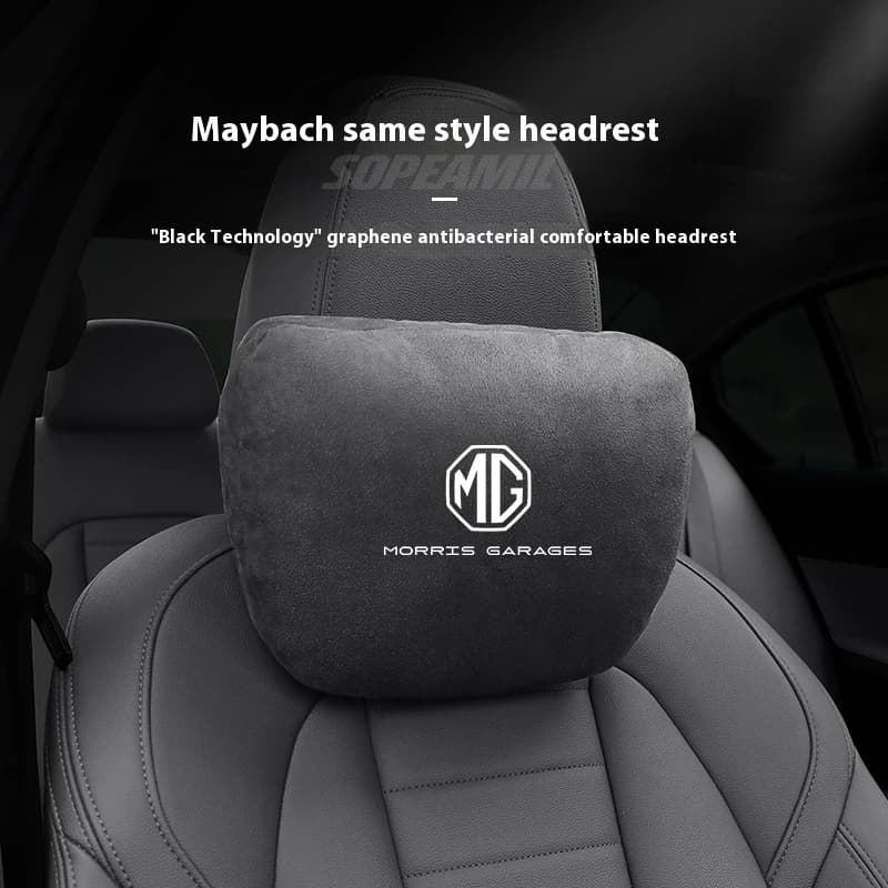 Per MG ZS Hybrid + HS ES5 MG4 S5 EV EZS ONE MG3 MG5 MG6 MG7 Pelle scamosciata Poggiatesta per auto Supporto per il collo Cuscino lombare del sedile Morbido cuscino per il collo