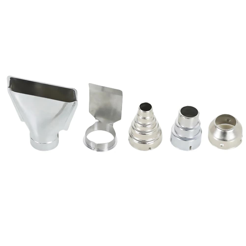 5pcs Heat Gun Nozzles 35mm Diameter Fast Heating Heat Blower Nozzles Universal Stainless Steel for Soldering Station Nozzle Tool