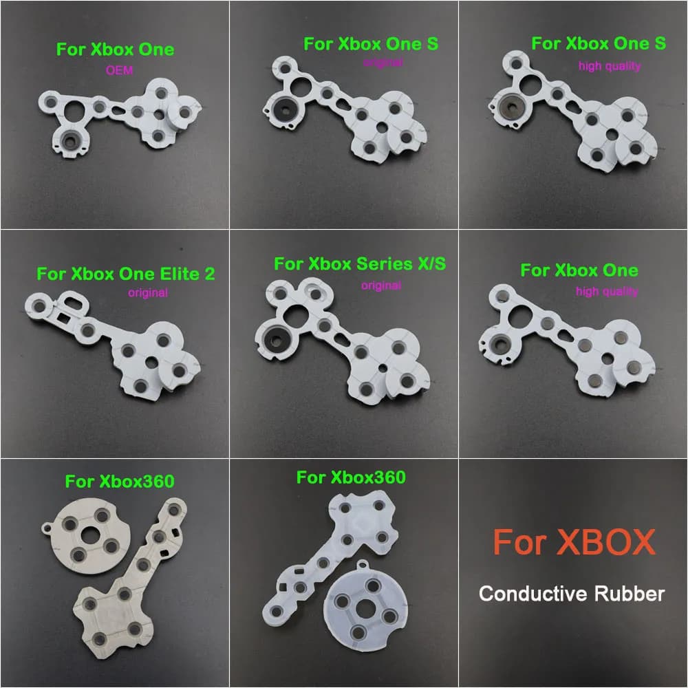 2 set di pulsanti D-pad in gomma conduttiva per controller Microsoft Xbox Series XS Xbox One S XBOX360 XBOX One Elite2