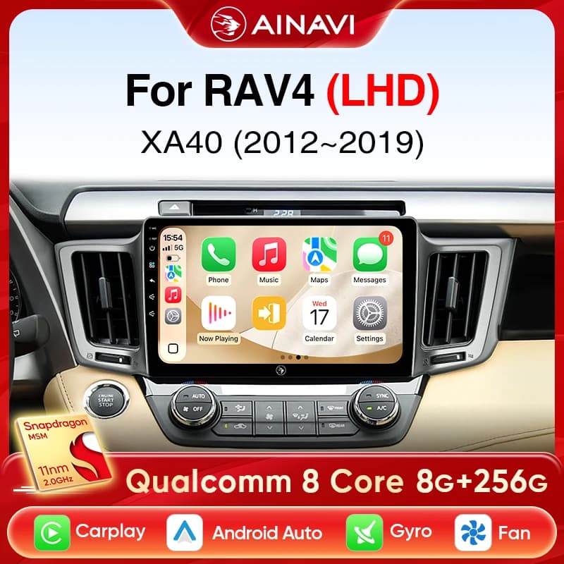 Ainavi Autoradio For Toyota RAV4 2012 2013 2015 2016 2017 2018 XA40 Carplay Android Auto Car Multimedia HDMI DSP 48EQ 2 DIN