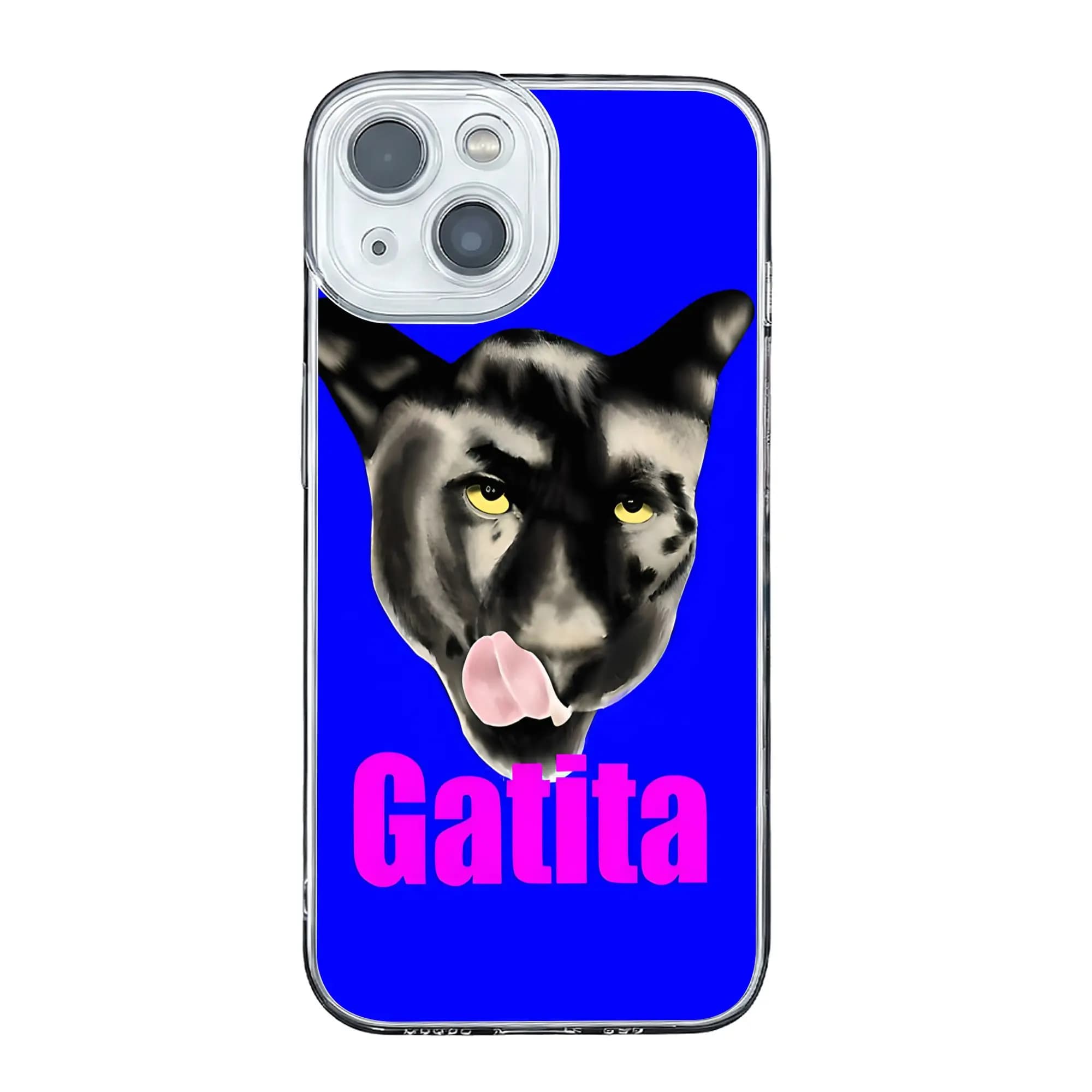Cover anti-collisione con gattino carino per iPhone 17 16 15 14 13 12 11 Pro Max