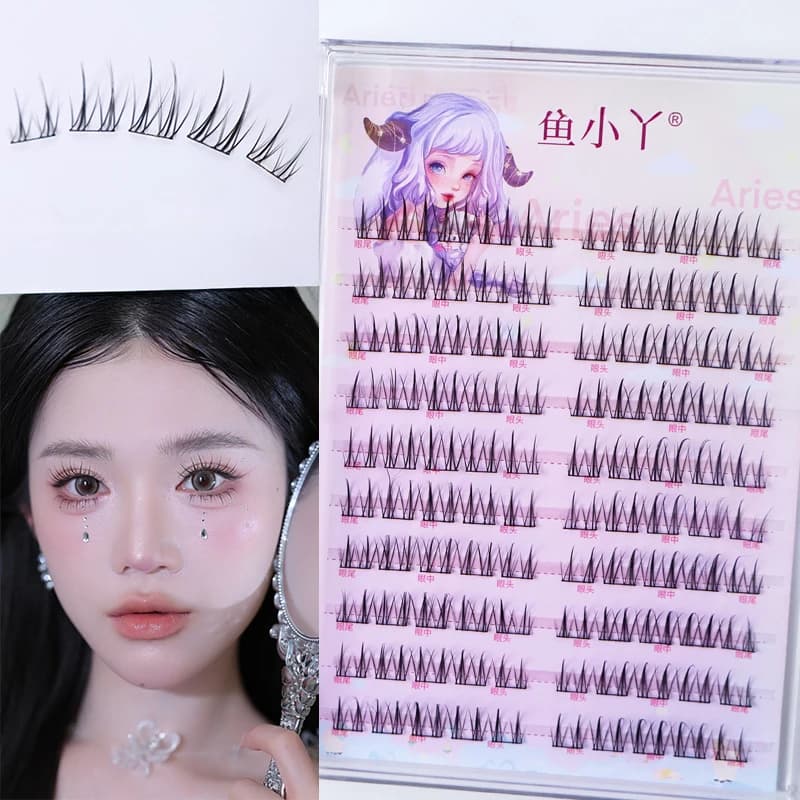 10 files Separate Newspapers Eyelash Curling Eyelashes Cluster Natural Soul Segmented Manga Dense Eyelashes Faux Makeup Tools