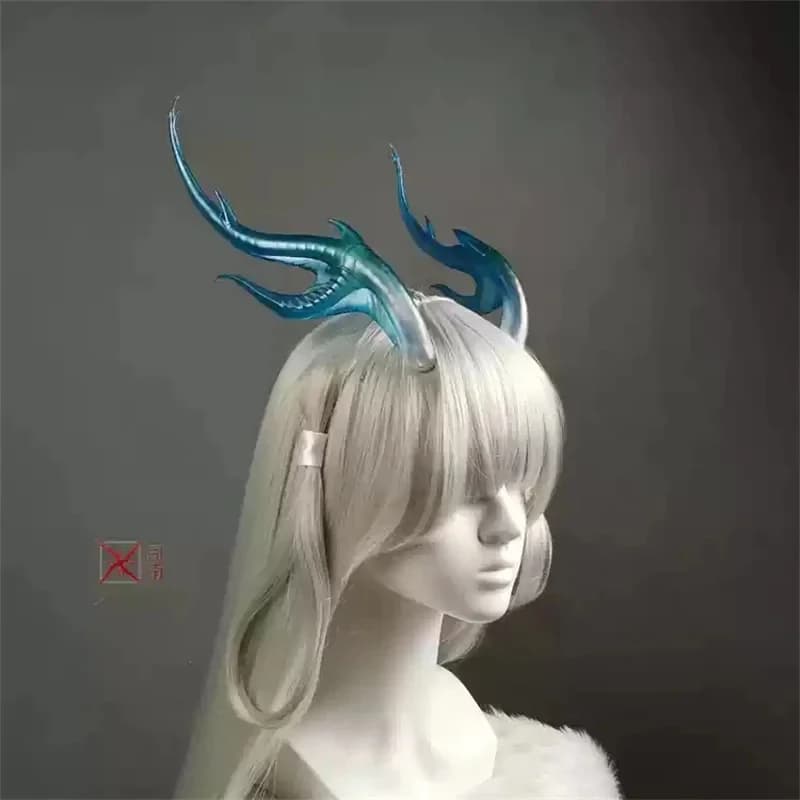 s;3'c\5/b' King of Glory LOL Game New Skin Xi Shi Dragon Horns Ears Head Clip Headwear Cosplay Props Trans3'f,6\b;8/