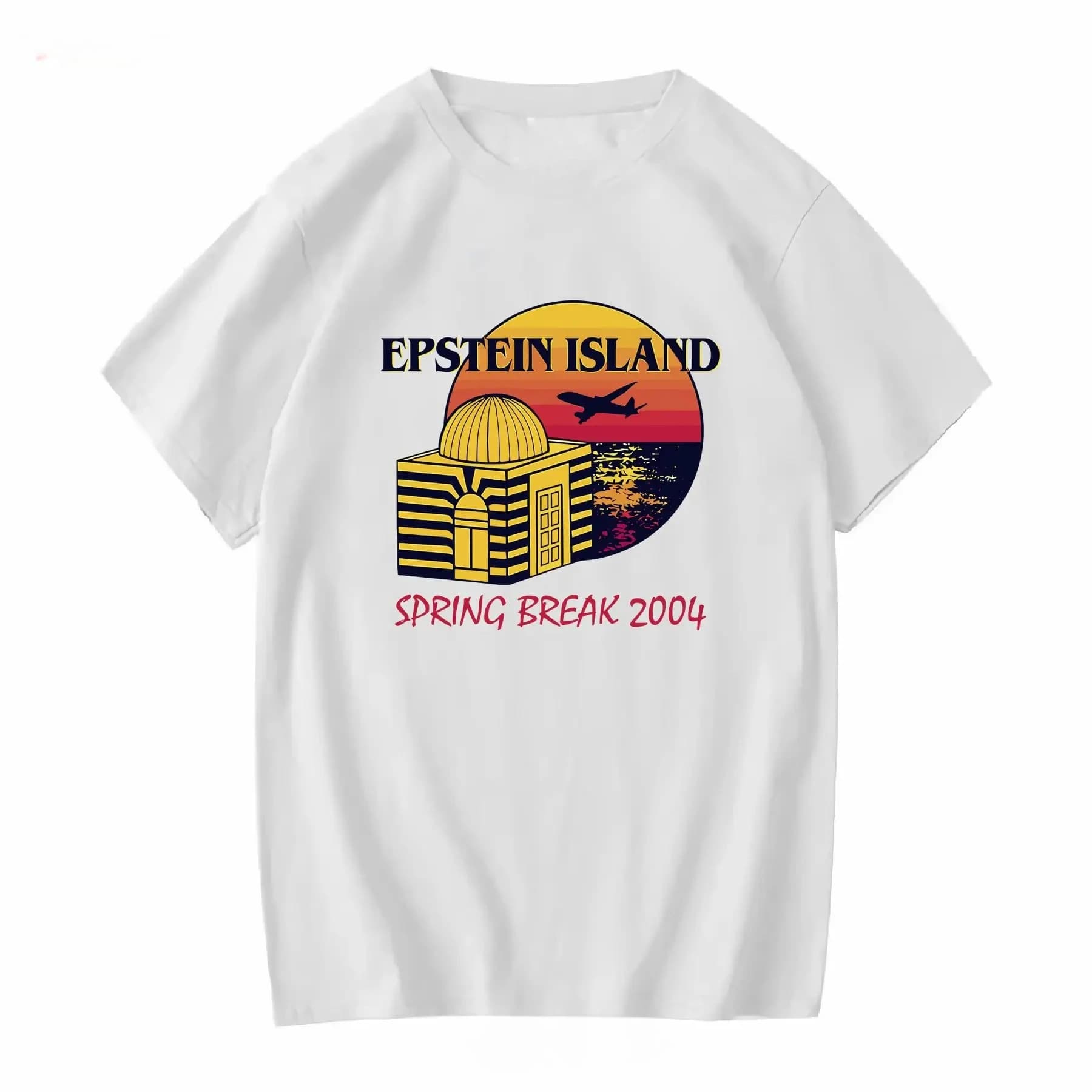 Epstein Island Spring Break 2004 T Shirt Vintage Washed Versatile Graphic Soft Homme Breathable Stylish Stretched Comfortable