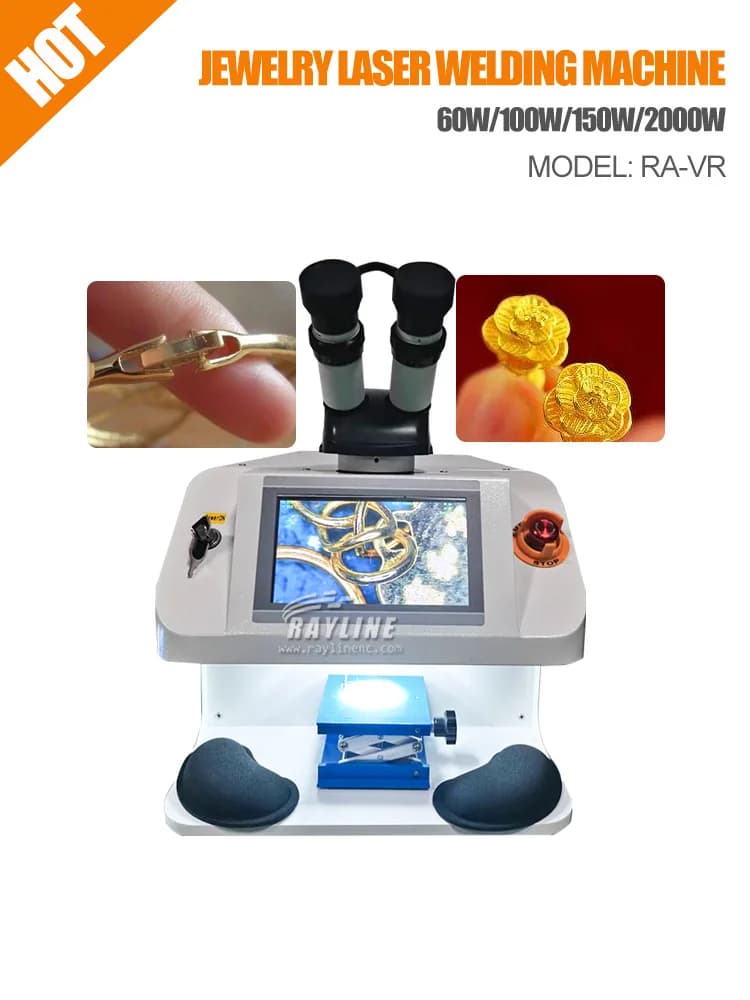 Macchina per saldatura laser a punti da 200W per gioielli, YAG MINI, con microscopio e monitor CCD per oro, argento, titanio dentale e nichel