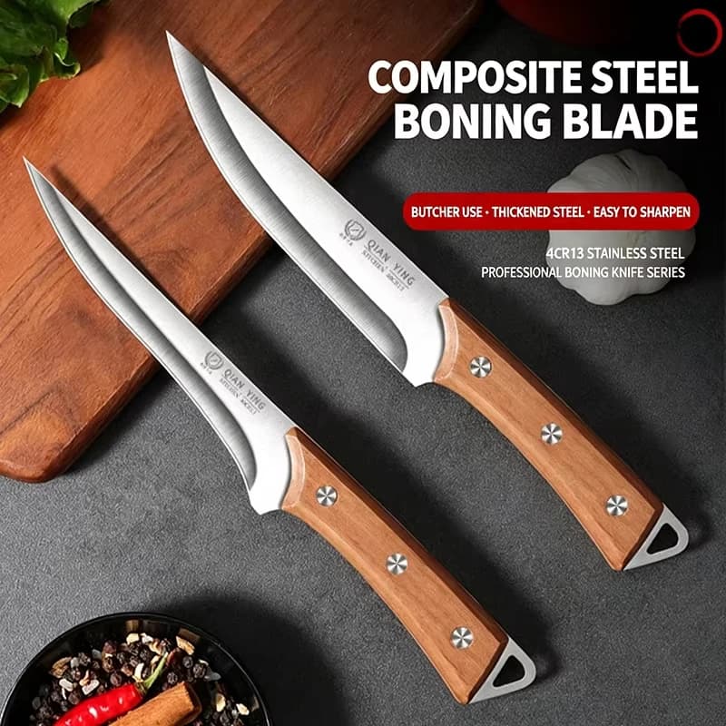 Stainless Steel Multi-purpose Carving Knife With Blade Guard, Professional Kitchen Steak Knife With Wooden Handle, Fruit Knife