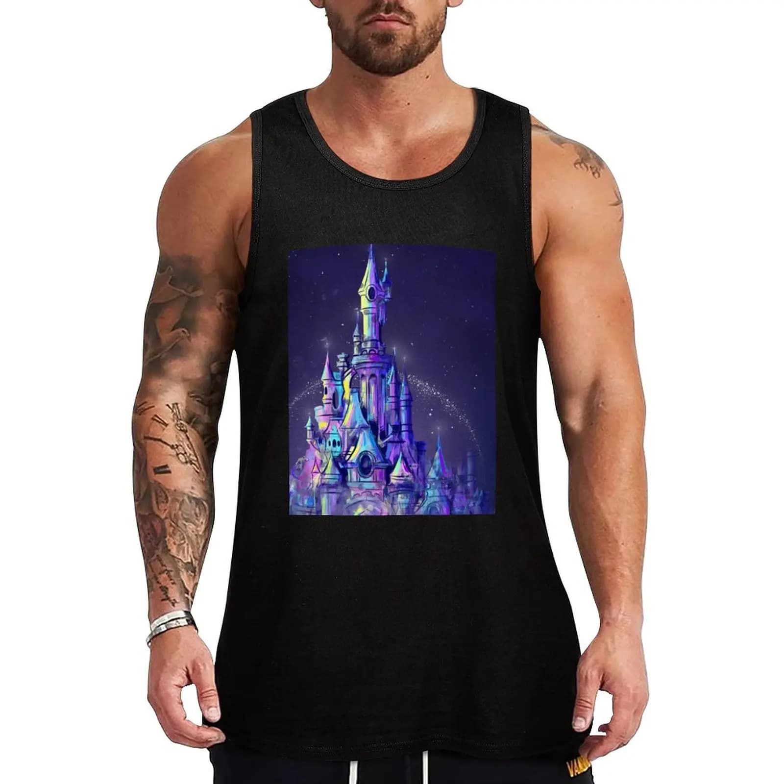 Canotta casual con stampa Magic Princess Fairytale Castle Kingdom, canotta grafica senza maniche da indossare ogni giorno