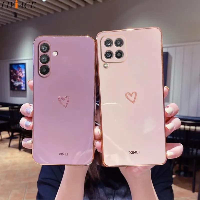 Custodia per telefono Love Heart per Samsung Galaxy A34 A54 5G A21S A20S A03 A02 A10 A10S A11 A12 A13 A14 A750 A23 A01 A02 A03 A04 Cover