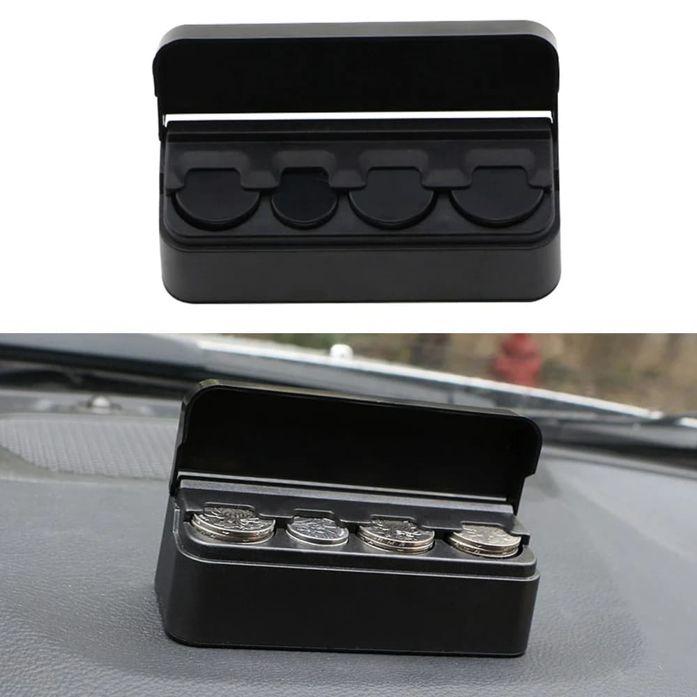 Car Coin Case Box Money Container Organizer Stowing Tidying Auto Coin Pocket Holder Storage Box Auto Interior Accessories