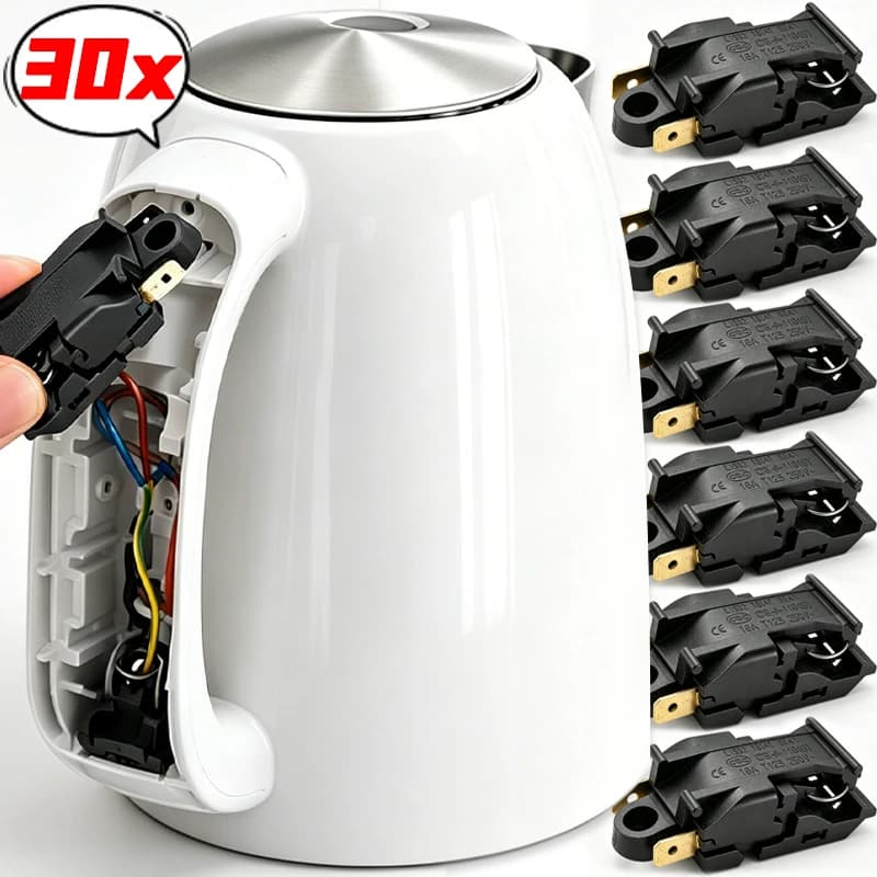 Electric Kettle Thermostat Switch Steam Medium Kitchen Parts Accessories Jump Temperature Control Switches 16A Repairing Parts
