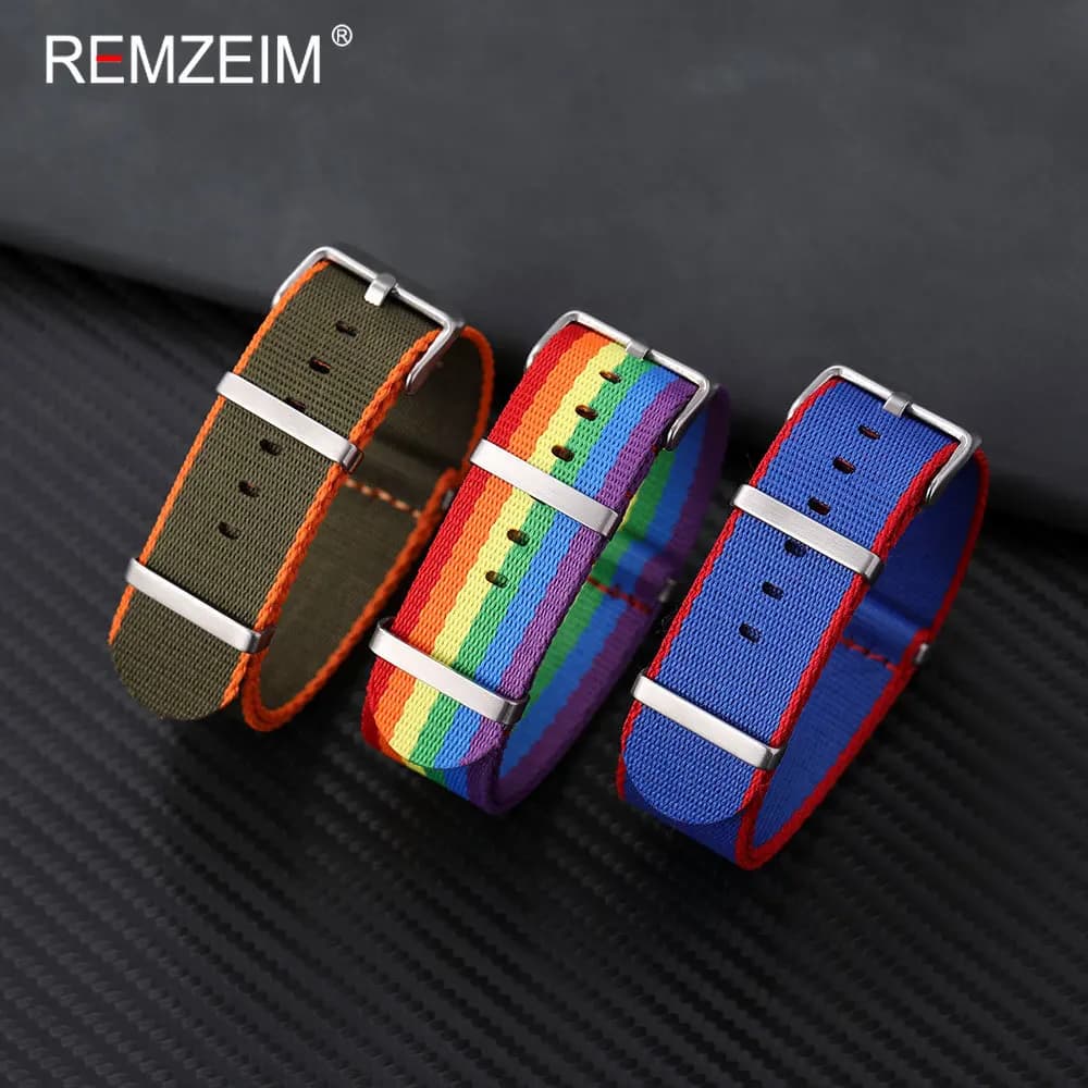 Fashion Breathable Men Women Nylon Watch Band 20mm 22mm Casual Durable Replacement Wristwatch Strap