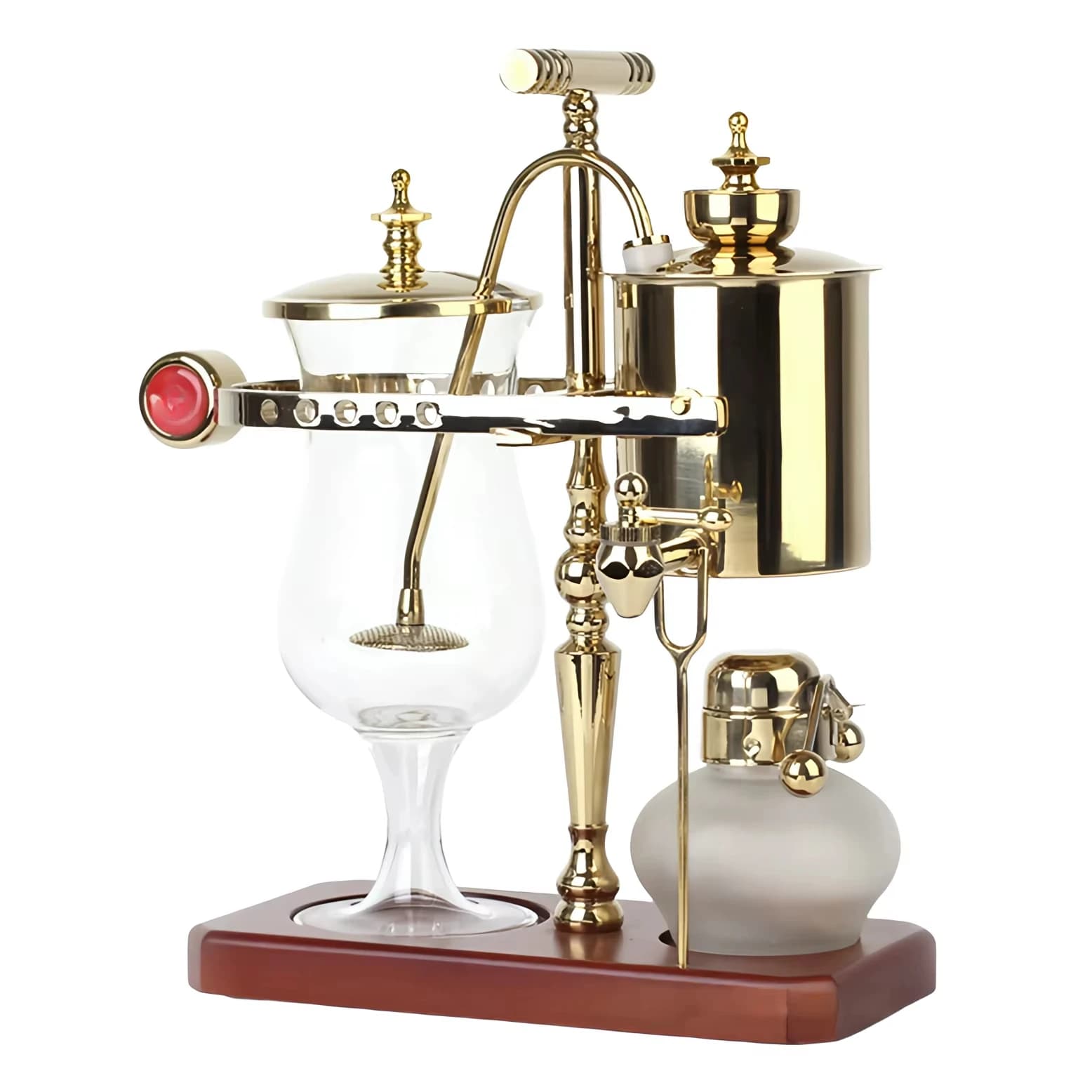 Caffettiera commerciale a sifone belga color oro