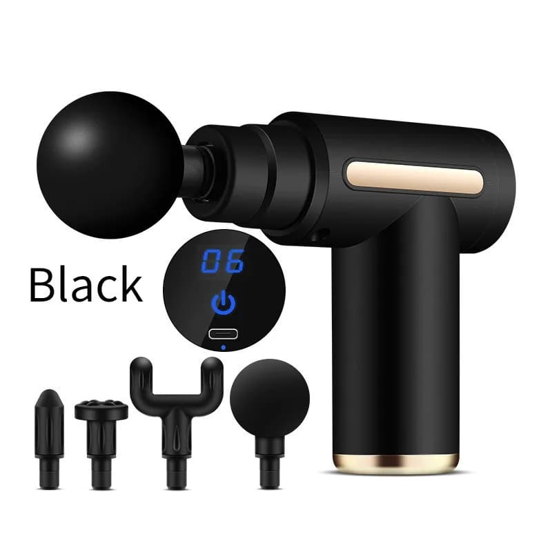 Mini Muscular Massage Gun Portable Background, Percussion Massage USB Rechargeable, Electric Gun for Muscular Range