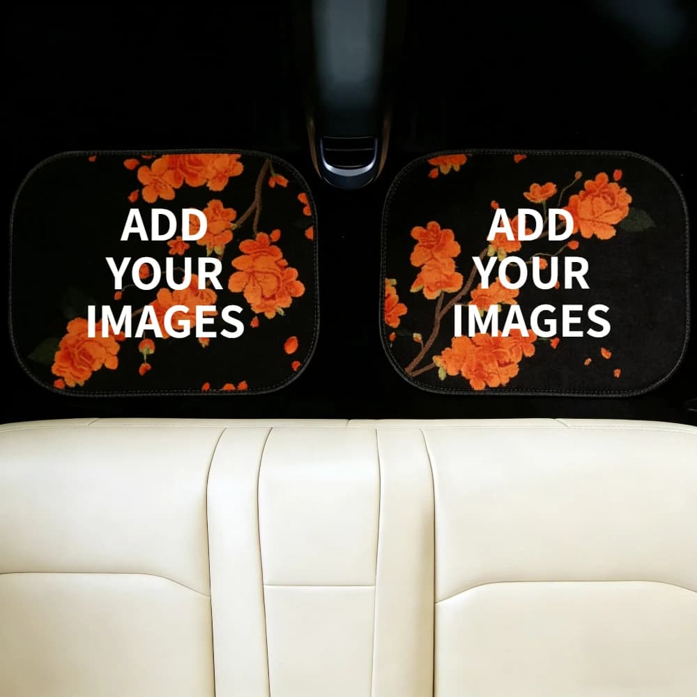 1 set/2 set di tappetini personalizzati per auto con design con immagine personalizzata, accessori interni resistenti e facili da pulire