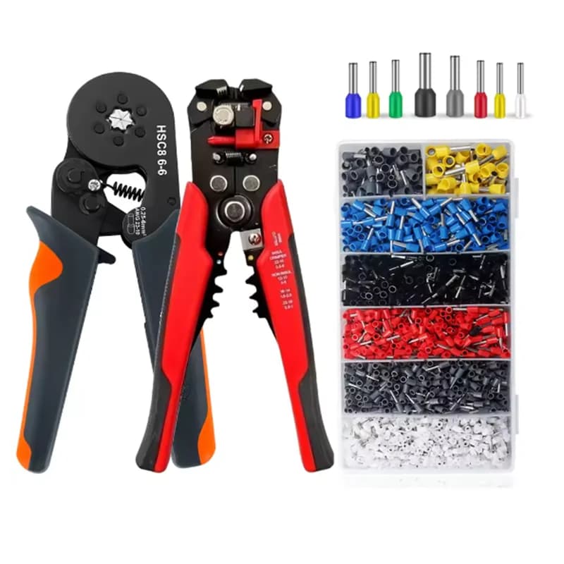 AOKIN Hexagonal Crimping Tools Kit Self-regulating with Spelaphile and Cable Terminals