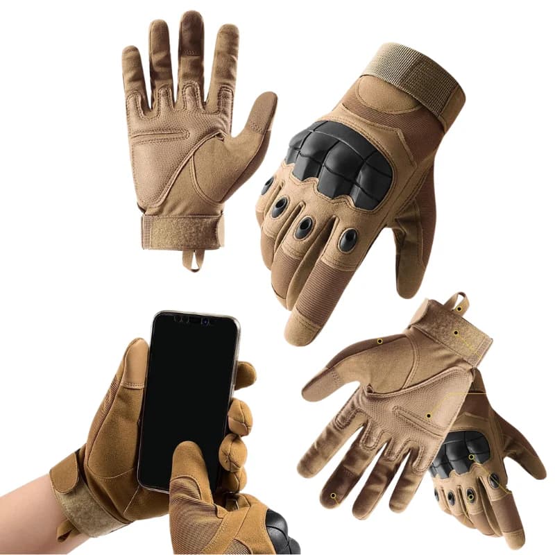 Motorcycle Gloves Hard Rubber Knuckle Tactical Gloves Touch Screen Shock Resistant Motorcycle Cycling Hunting Protective Gloves