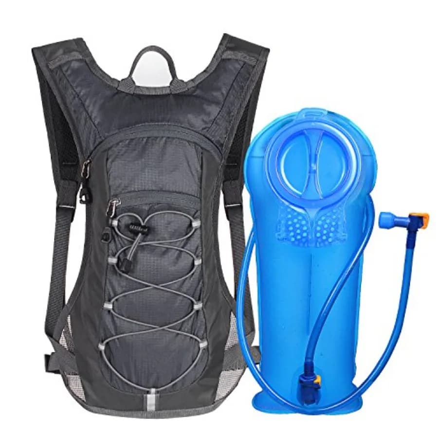 Zaino idrico con sacca d'acqua da 2L (70 oz) per corsa, escursionismo, ciclismo, arrampicata, campeggio, ciclismo