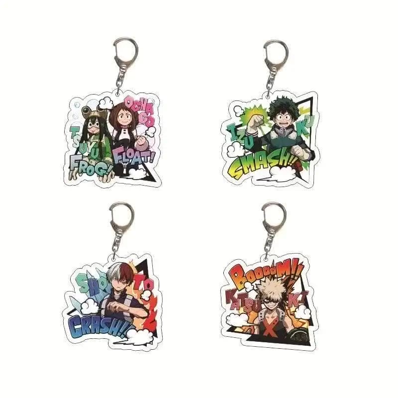 My Hero Academia Bakugou Katsuki Anime Cute Acrylic Figure Display Keychain Decoration Collection Friends Girl Gift Key Ring