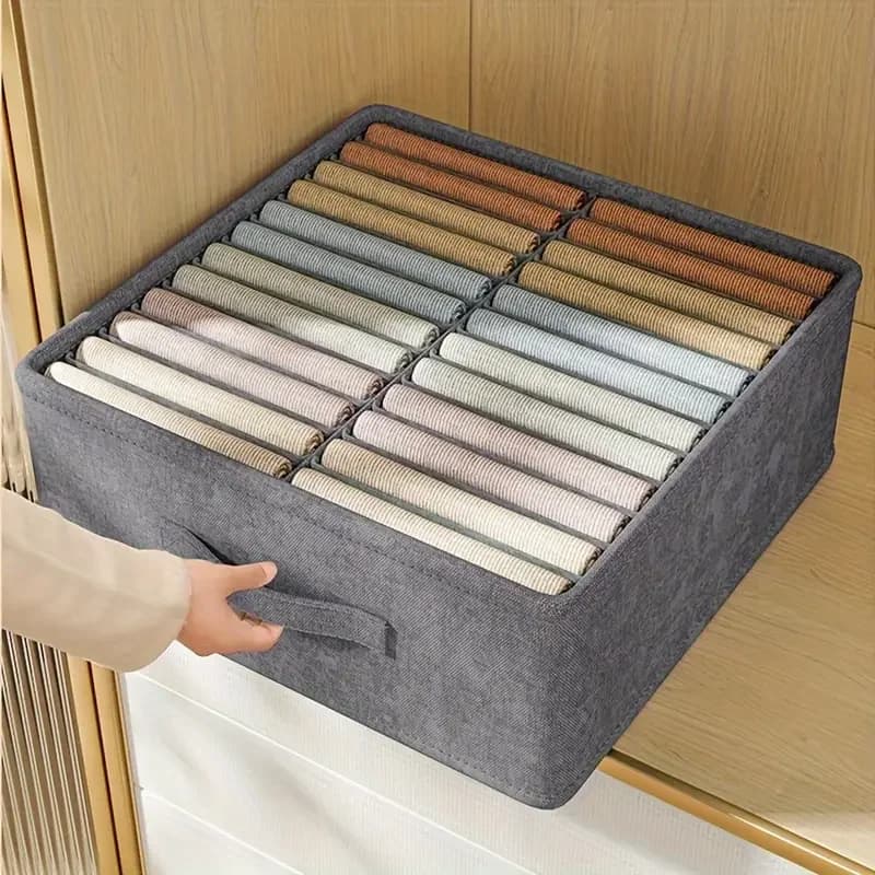 Multi Compartment Drawer Storage Box Pant Sweater T Shirt Jean Wardrobe Cabinet Clothes Classification Separator Organizer