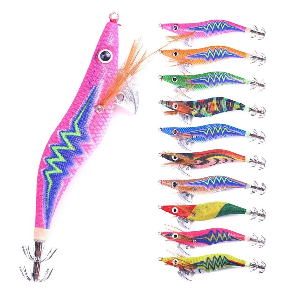 Esca dura artificiale Calamari luminosi Jig Richiamo di pesca in mare Polpo 12.2-14.2g Gamberetti Seppie Calamari Rig Giappone Attrezzatura da pesca