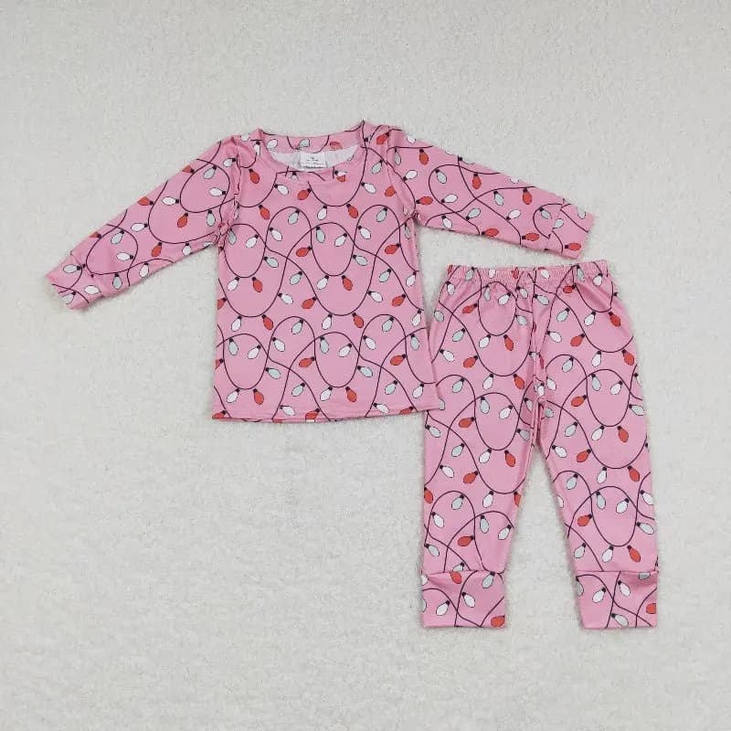 Boutique neonate vestito natalizio modello lanterna moda all'ingrosso Natale bambini ragazze vacanza pigiama abbigliamento