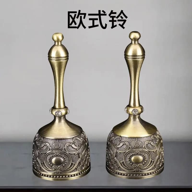 Tibet Tibetan European style hand bell instrument Statue Ornament Home Office Cabinet Deco Desktop Decor Figurines