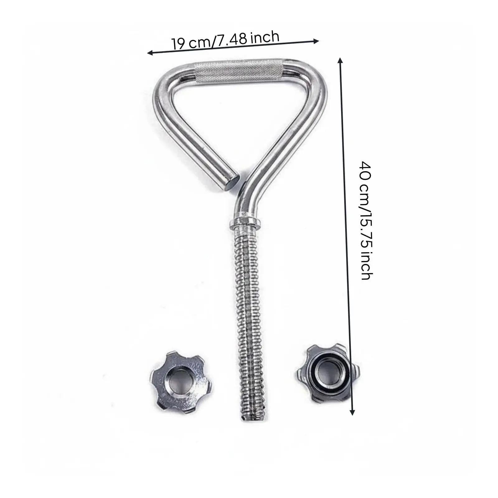 Kettlebell Handle Adjustable Steel Fitness Accessory for Dumbbell Plate Compatibility Suitable for Gym Exercise