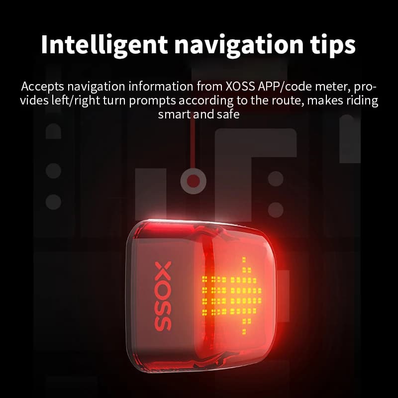 XOSS Nebula Intelligent Dot Matrix Light Bicycle Night Intelligent Turn Warning Taillight Bicycle Waterproof Riding Tail Light