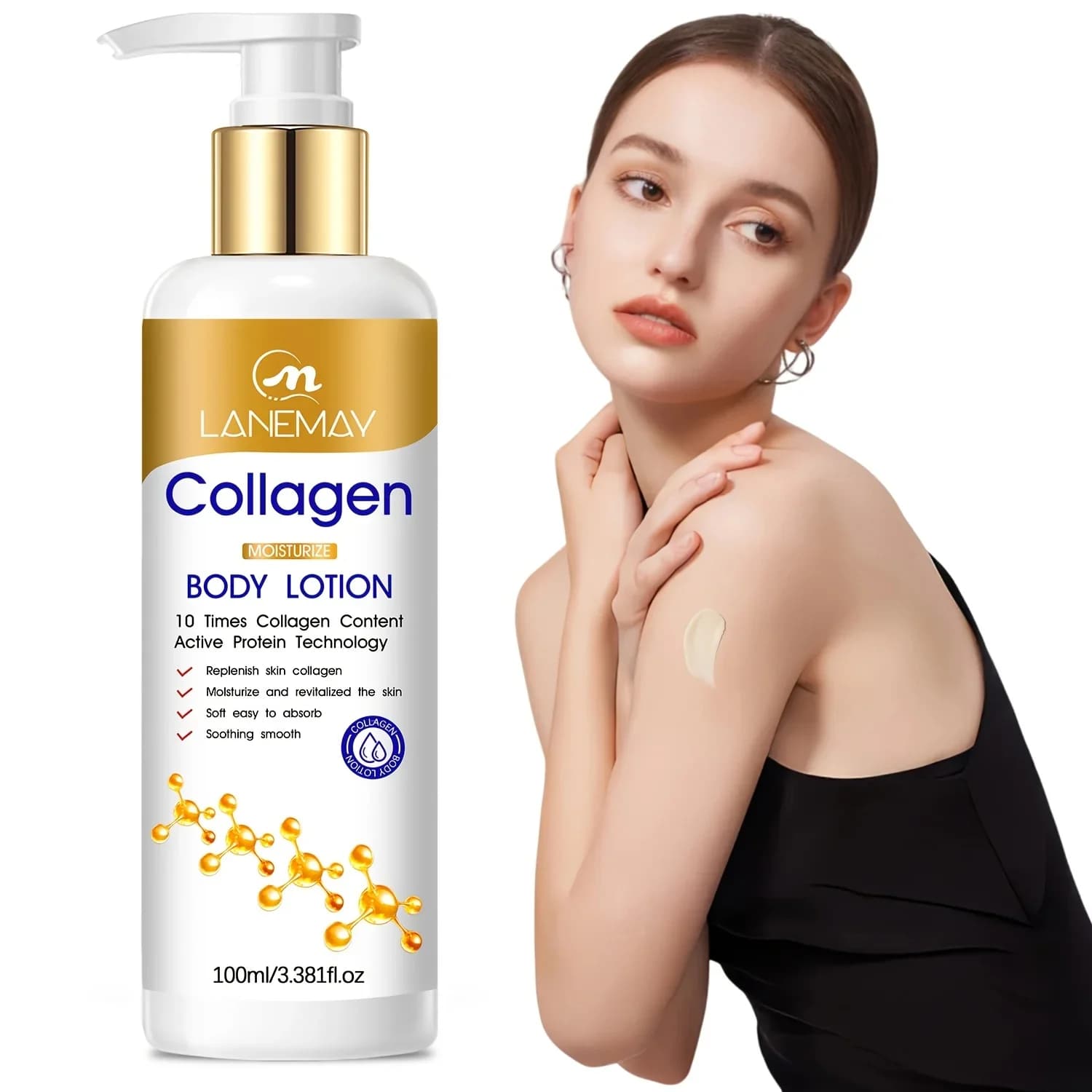 Lotion for the body moisturizing collagen: dry and dehydrated skin, light and not fat for the skin