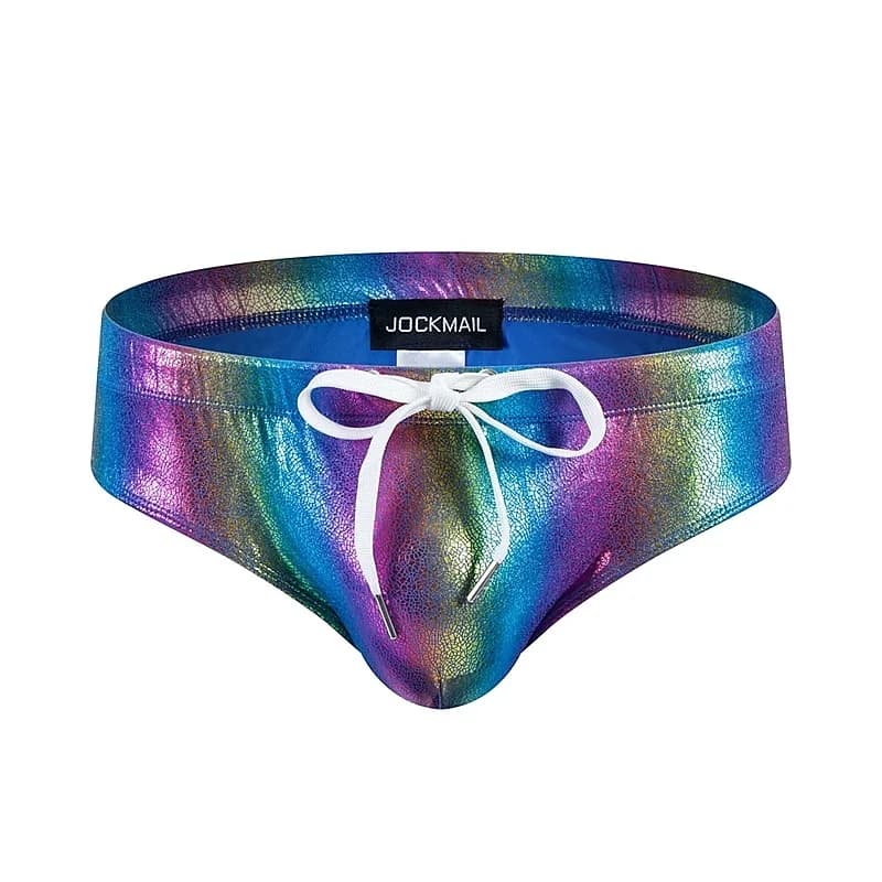 Push Up Padded Swimwear Men Swimsuit Shorts Snakeskin Print Bikini Briefs Summer Trunk Swim Suit Sunga Beach