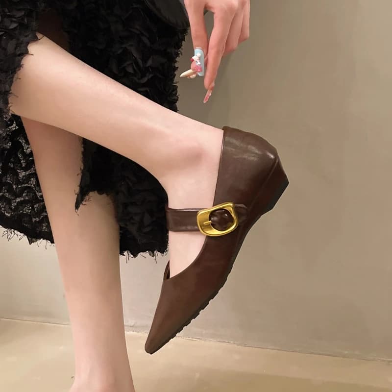 Scarpe basse da donna con punta a punta Nuovi mocassini eleganti Sandali estivi 2025 Abito firmato da festa Donna Scarpe basse Zapatos Mujer
