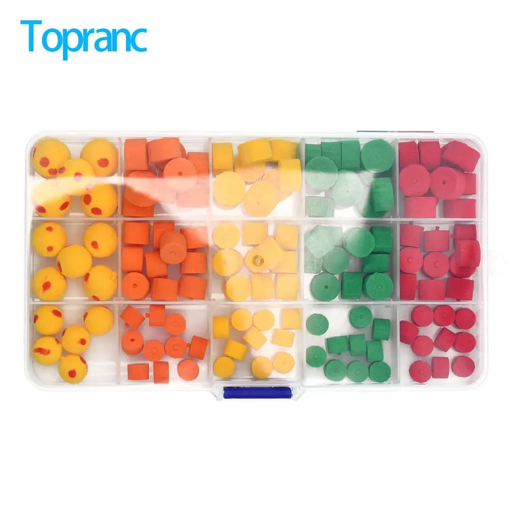 108Pcs/Boxed Multicolor Foam Pop Up Carp Fishing Beads Assortment Kit EVA Fishing Beads for Hair Rig Carp Terminal Tackle