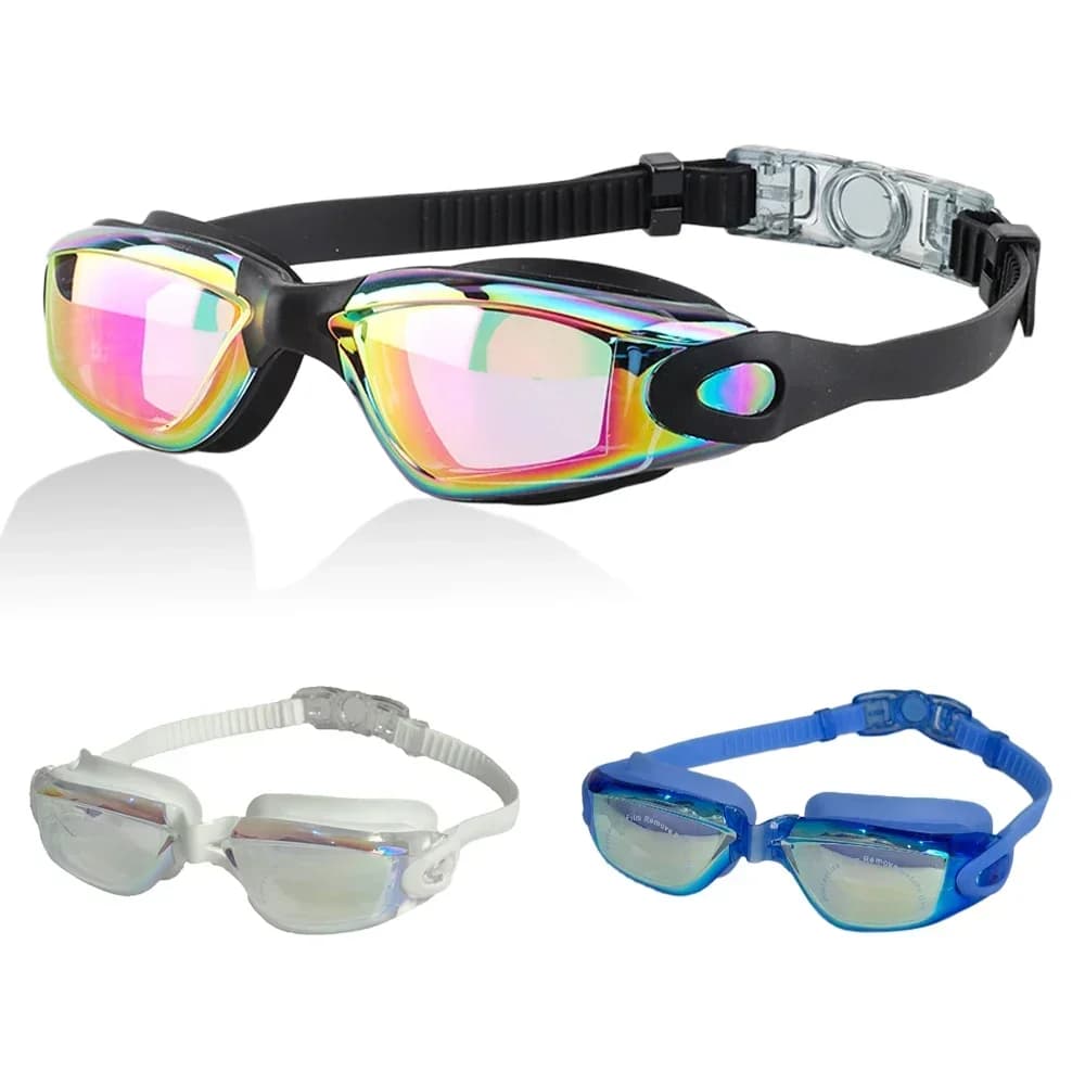 New professional women's swim glasses with UV protection lenses for adults Waterproof adjustable silicone swimming glasses