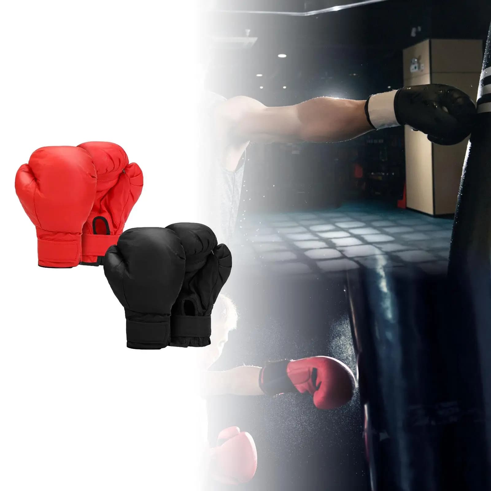 2 pairs of training gloves for boxing, PU leather boxing gloves for adults, children, sparring gloves for karate Muay Thai