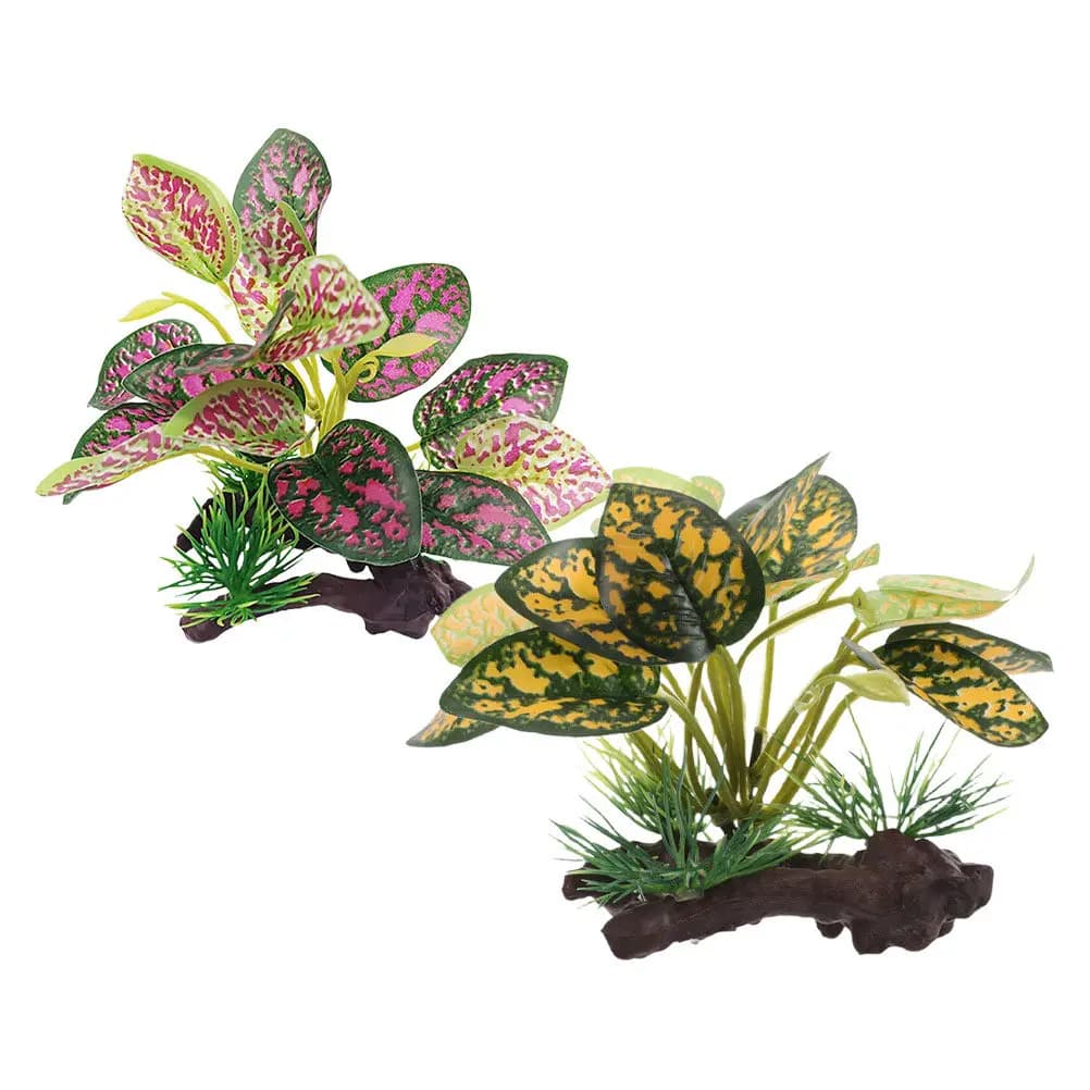 2 Pezzi Piante Artificiali per Acquario, Decorazioni Realistiche in Plastica per Vasche dei Pesci, Piante Acquatiche Finte per Terrari