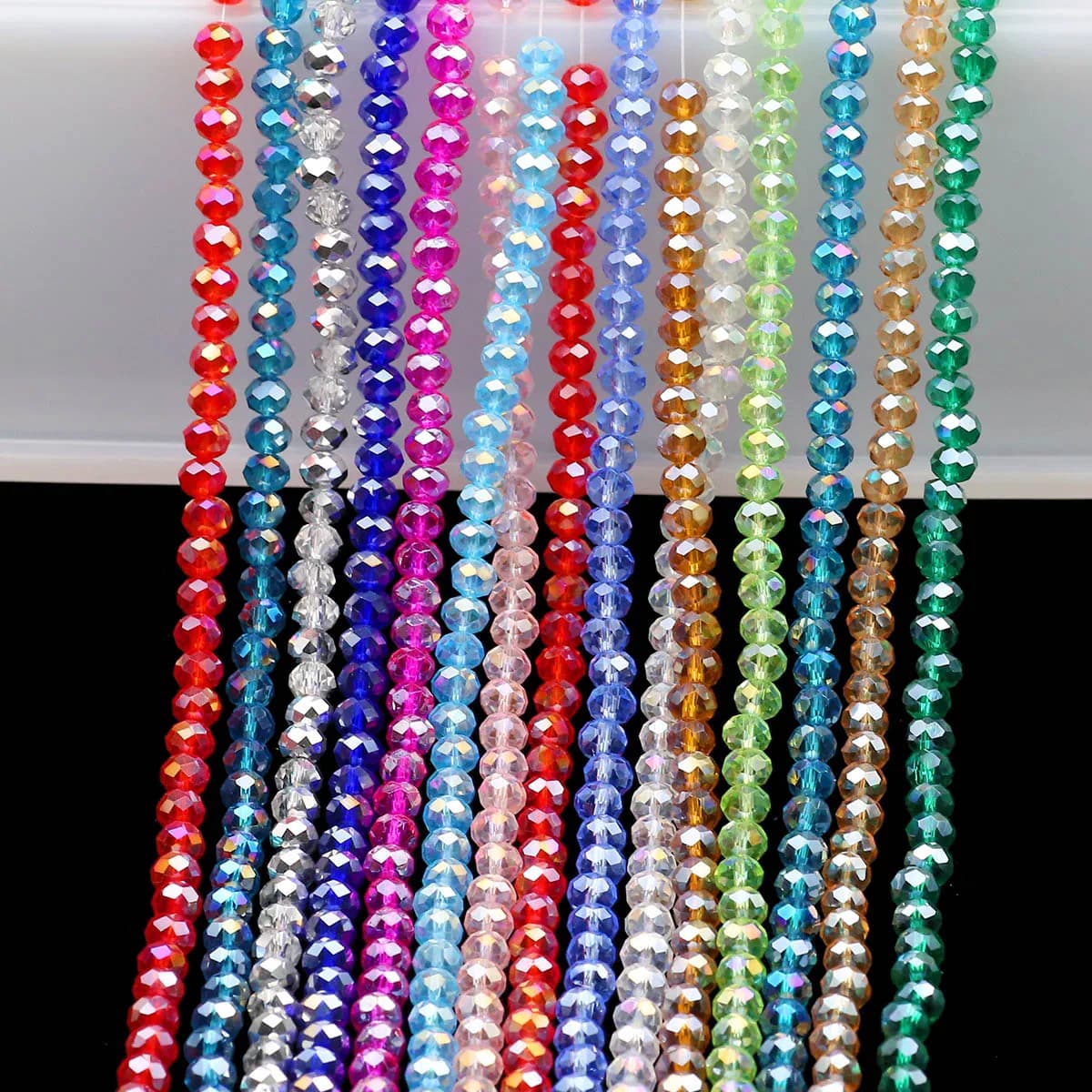 Cristalli sfaccettati di forma rotonda piatta austriaca 3mm 200 pezzi di perle distanziatrici allentate con sfera di vetro per gioielli fai da te che fanno collane di bracciali