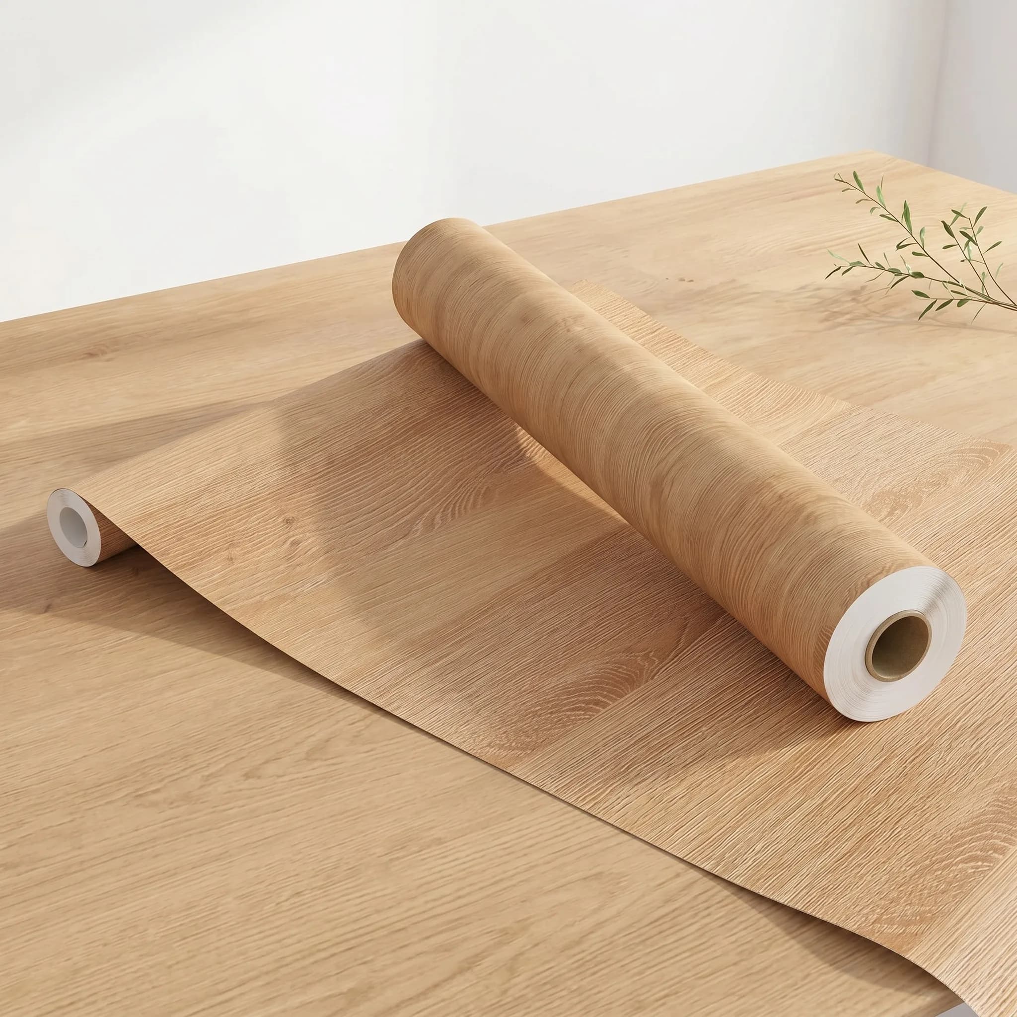 Light Oak Wood Grain Peel and Stick Wallpaper, Self Adhesive Contact Paper for Home Wall Decor & Furniture Renovation