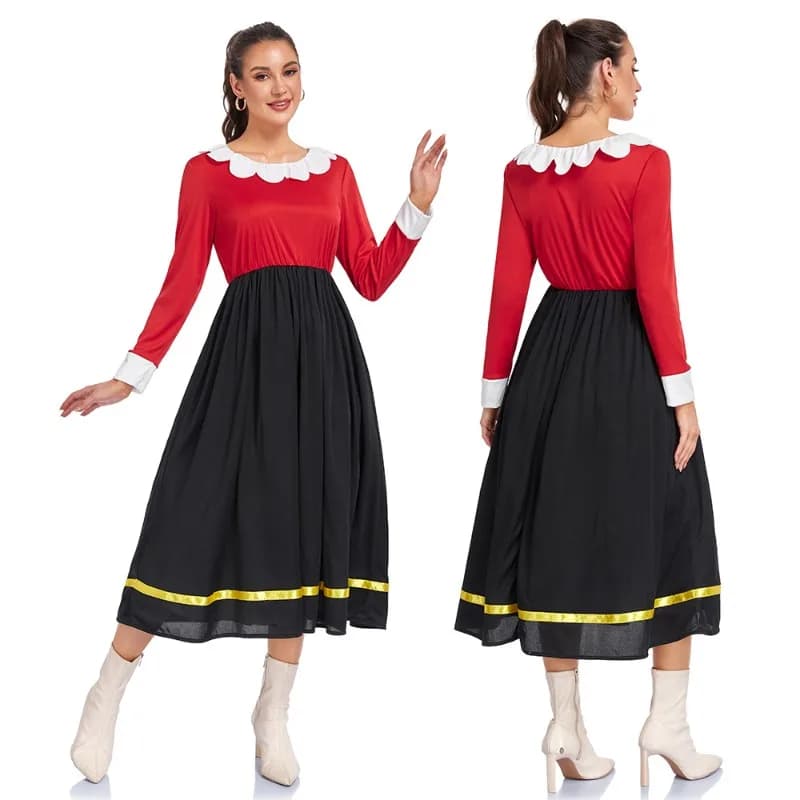 Women Olive Men Popeyed Costume Classic Cartoon Popeye the Sailor Cosplay Costume With Hat Halloween Funny Role Play Outfits