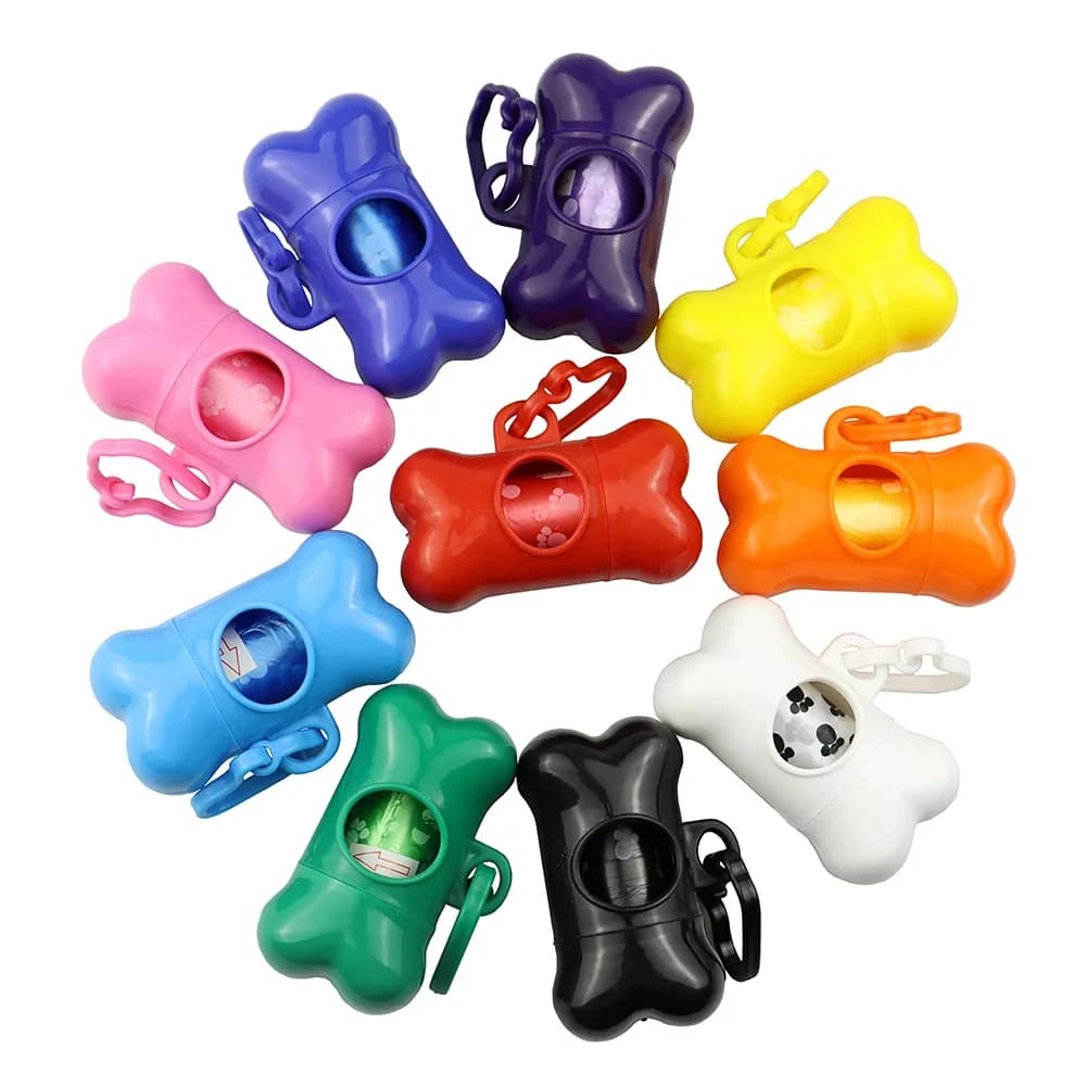 1 pz a forma di osso dispenser per sacchetti di cacca per cani da compagnia supporto per sacchetti di rifiuti in plastica dispenser per sacchetti di immondizia custodia per lo smaltimento dispenser per sacchetti