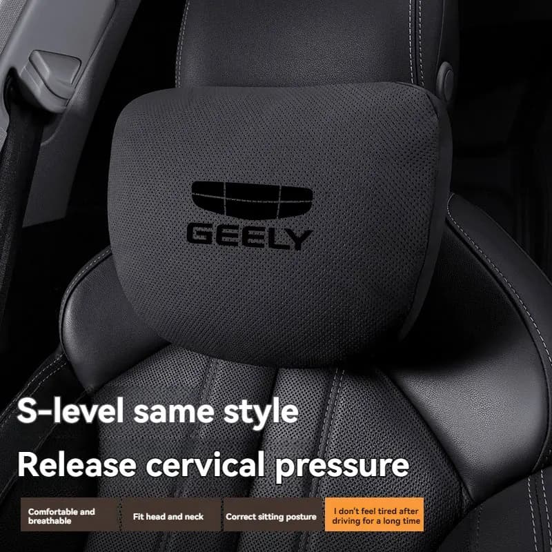 Cuscino per il collo dell'auto poggiatesta del sedile cuscino di supporto lombare protezione della colonna vertebrale per Geely Coolray 2019-2020 Atlas Boyue NL3 Emgrand X7 EX7 SUV