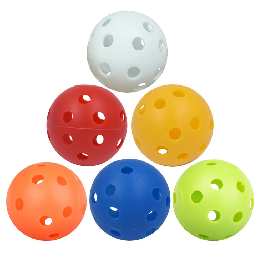 10 pezzi 41mm palline da allenamento per golf flusso d'aria in plastica cavo con foro palline da golf palline da pratica per golf all'aperto accessori da golf