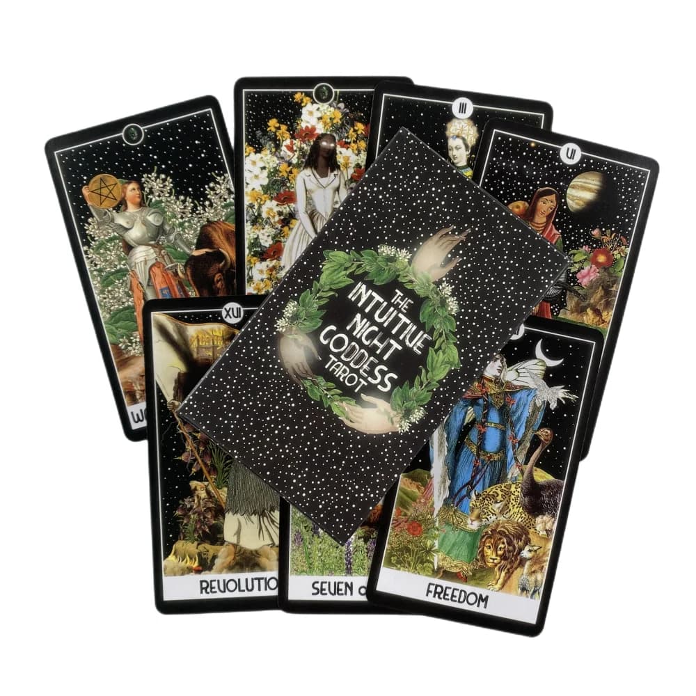 Mazzi di tarocchi della dea della notte intuitiva Gioco da tavolo di alta qualità Divertimento tarocchi di divinazione per principianti