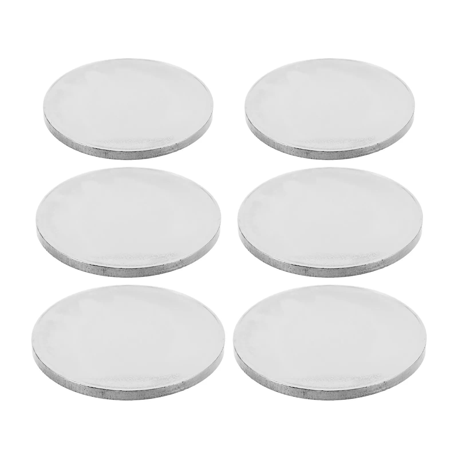 6Pcs Round Metal Engraving Blanks Blank Coin for Laser Engraving 1.73 Inch Iron DIY Craft Supply Engravable Keepsake Wedding