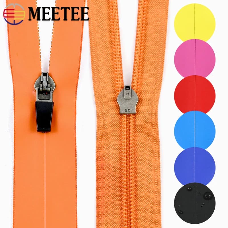 2/5M 3 # 5 # Cerniera in Nylon con Tirante, Cerniere Impermeabili per Impermeabili, Tende, Abbigliamento, Kit di Riparazione Cerniere, Accessori per Cucito Fai-da-Te