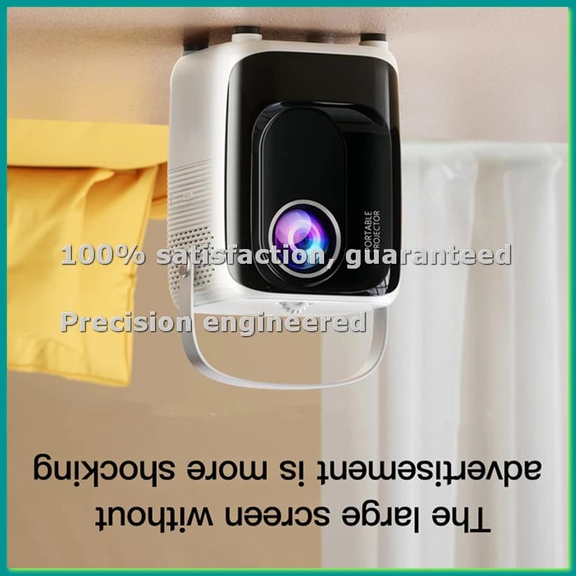 Mini Proiettore S10 1080P Compatibile con Bluetooth, Proiettore Portatile Android con Wi-Fi 5G, Home Theater Bianco con Spina EU - PZZW