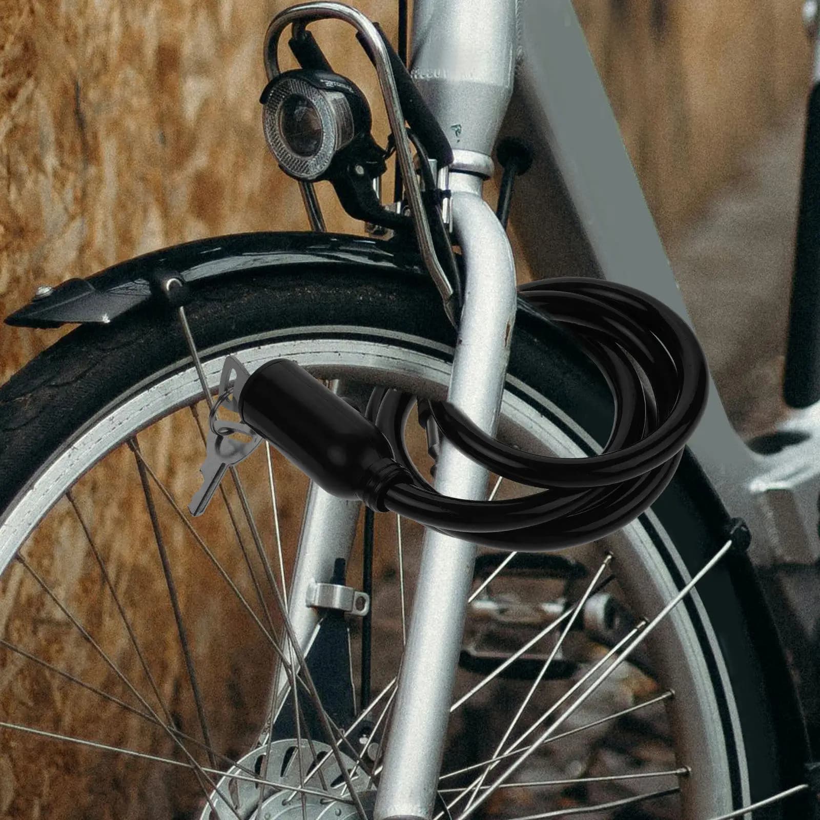 Lucchetto Portatile Resistente per Biciclette, Cavo di Sicurezza in Metallo Antifurto per Bici Elettriche, Mountain Bike, Moto e Scooter